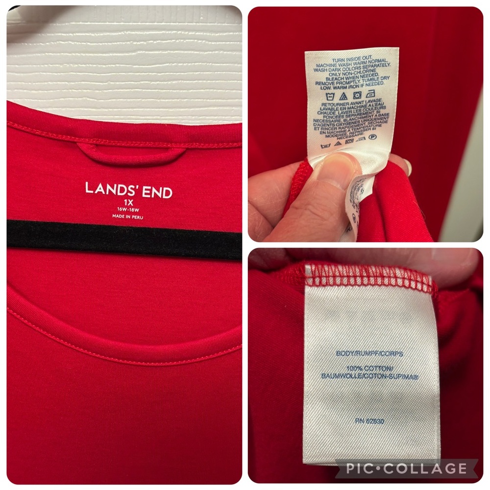 Lands'‎ End Vibrant Red Long Dress - Picture 3 of 3